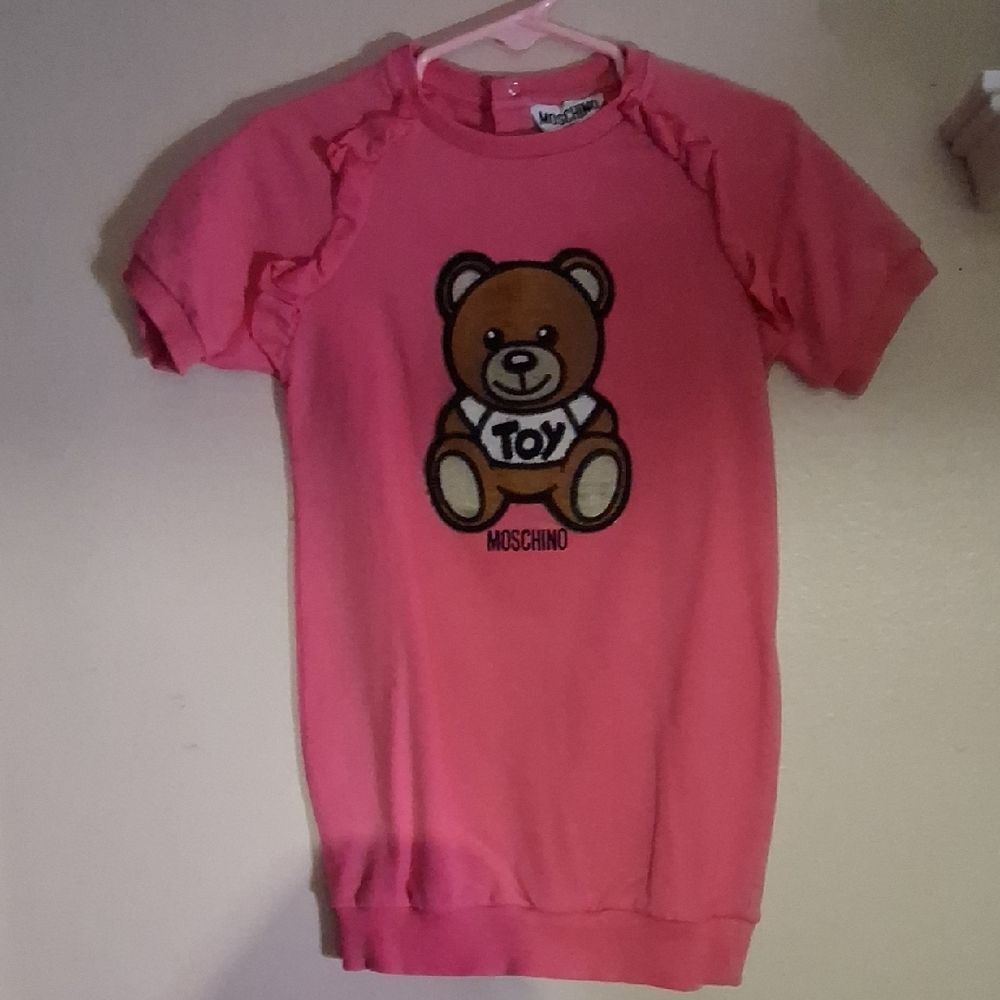 Moschino Pink Teddy Bear Kids Dress Size 2 Years - Picture 1 of 15